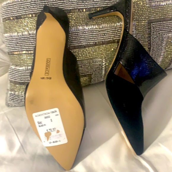 Brand new, Black/Leather, kitty heeled mule. - Picture 2 of 9